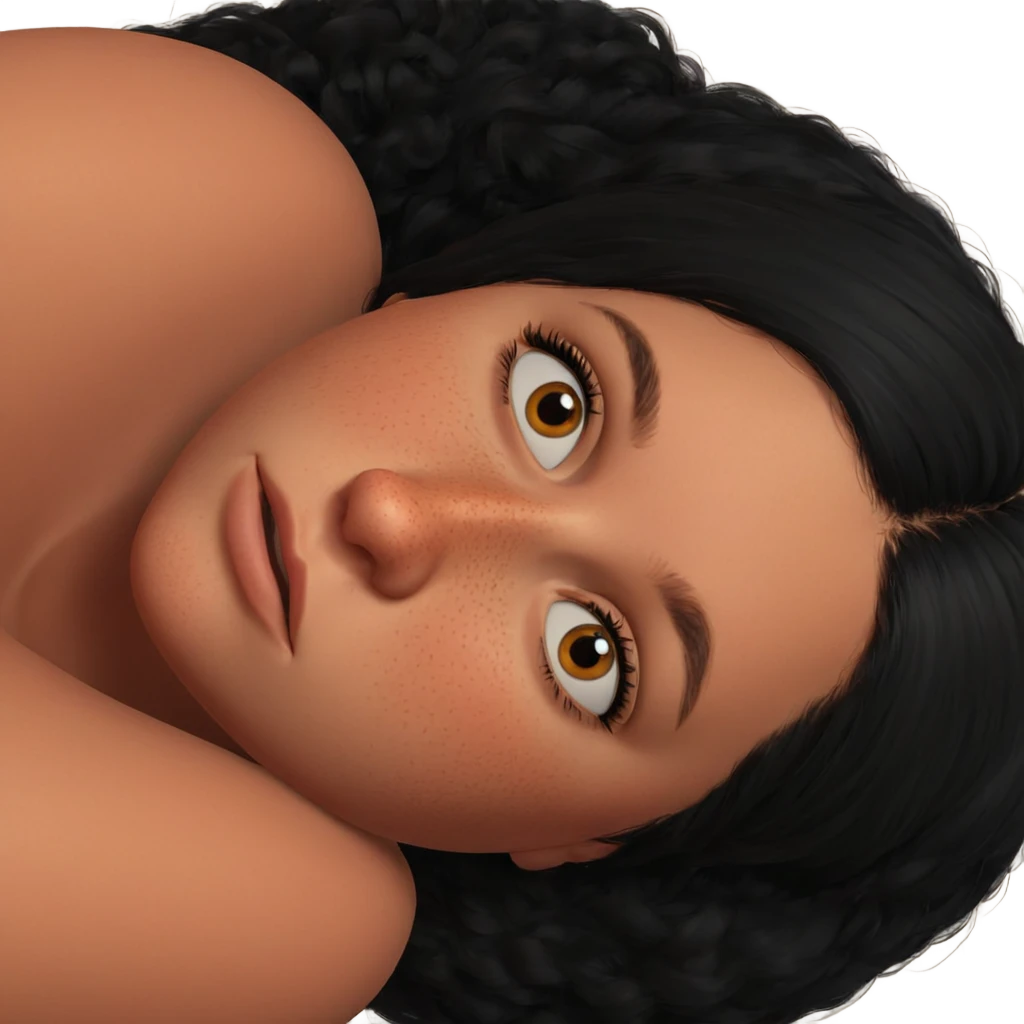 freckled beauty in repose emoji