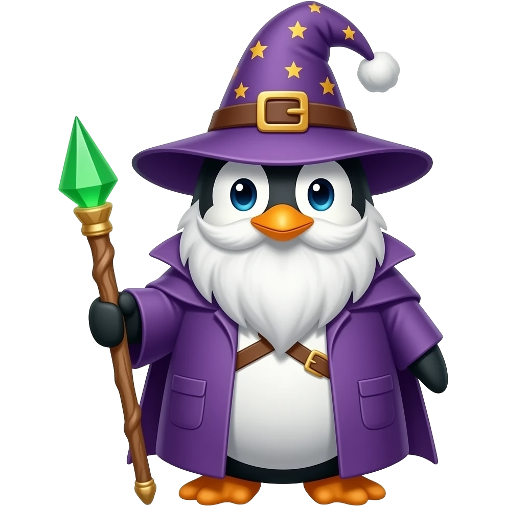Penguin Wizard emoji