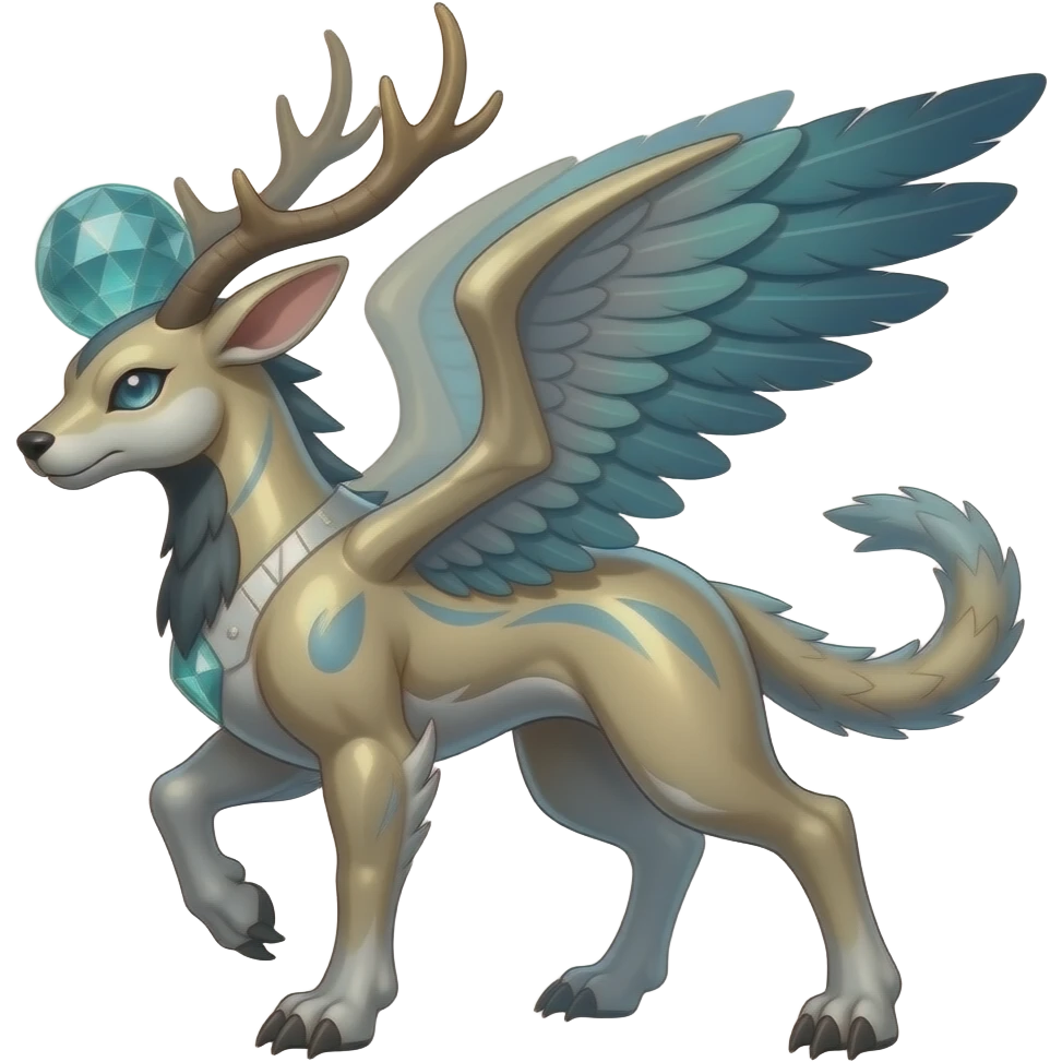 Trico-Silvally-Nargacuga-Jackalope-fusion-hybrid-animal-creature with long ears emoji