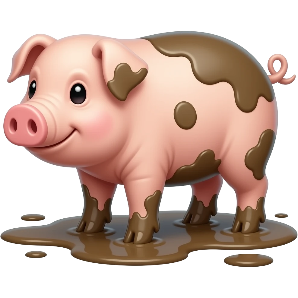 Pig in the mud emoji