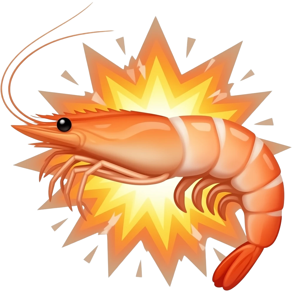 exploding shrimp emoji