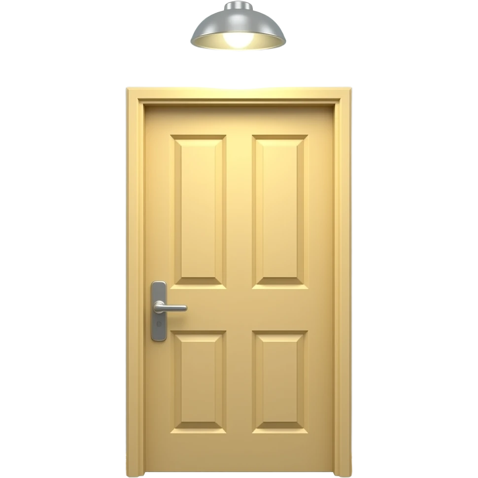 Door with a light above it emoji