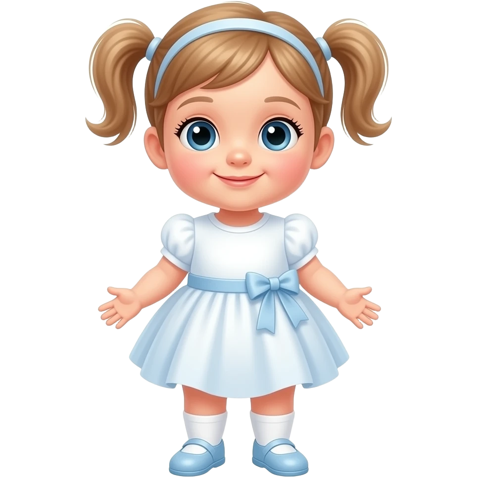 white baby girl skirt emoji