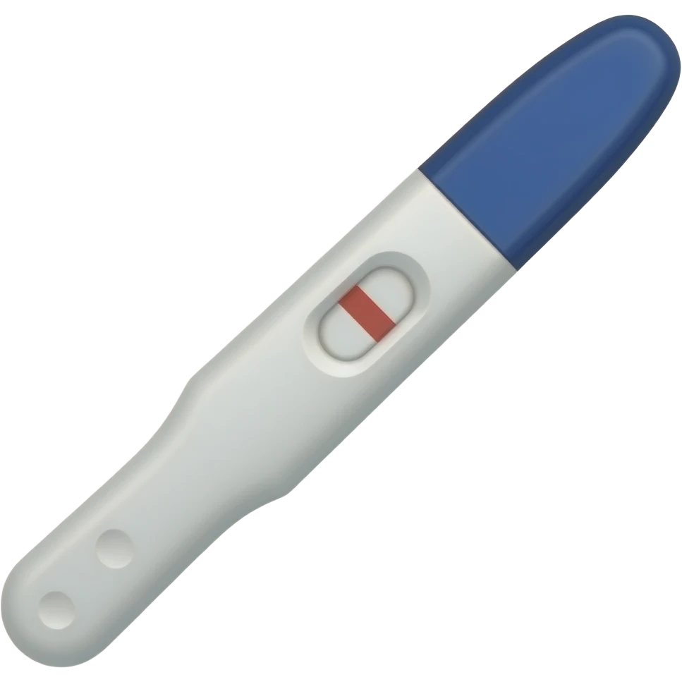 Pregnancy test with cap emoji