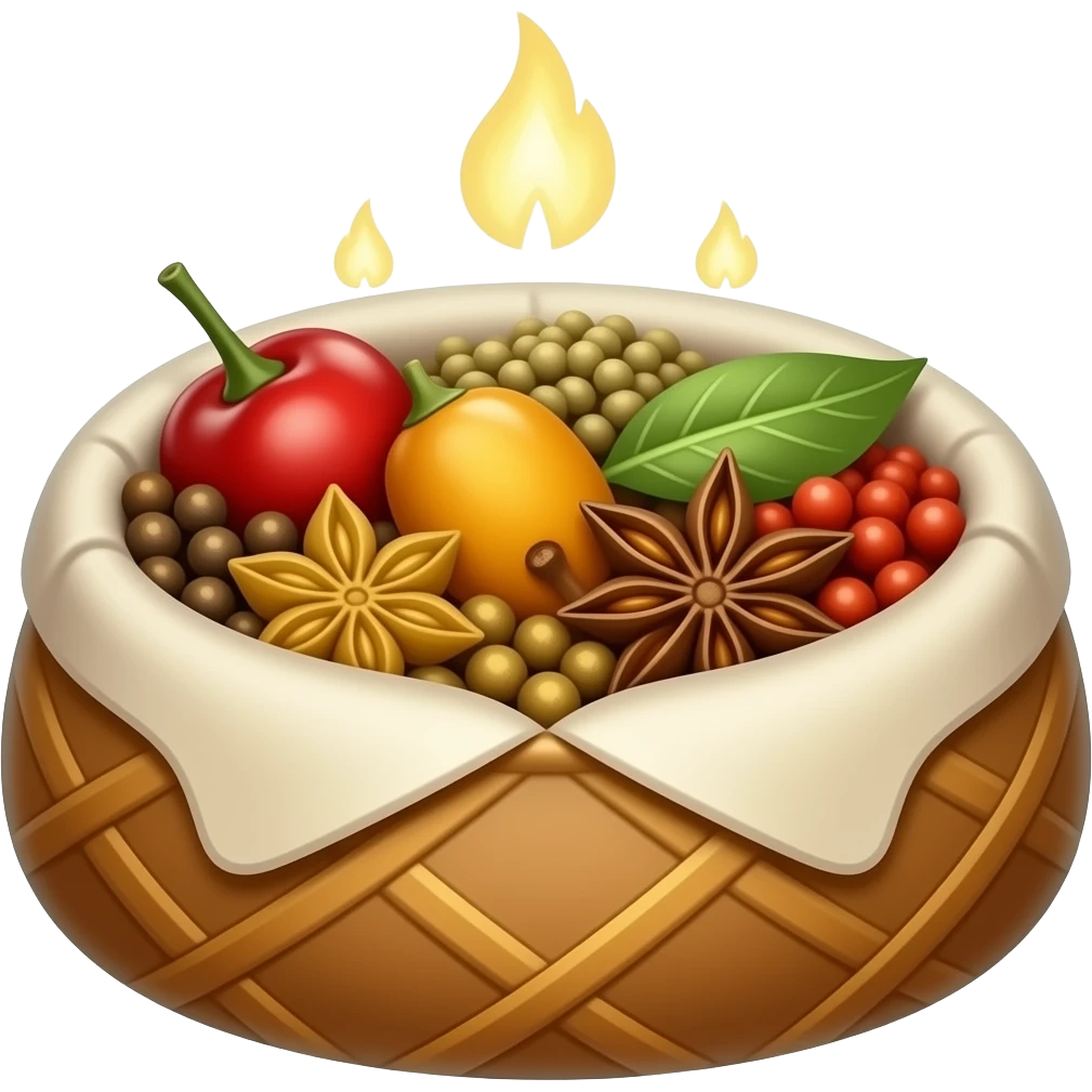 Сундук с яркими специями, от которых буквально поднимается аромат emoji