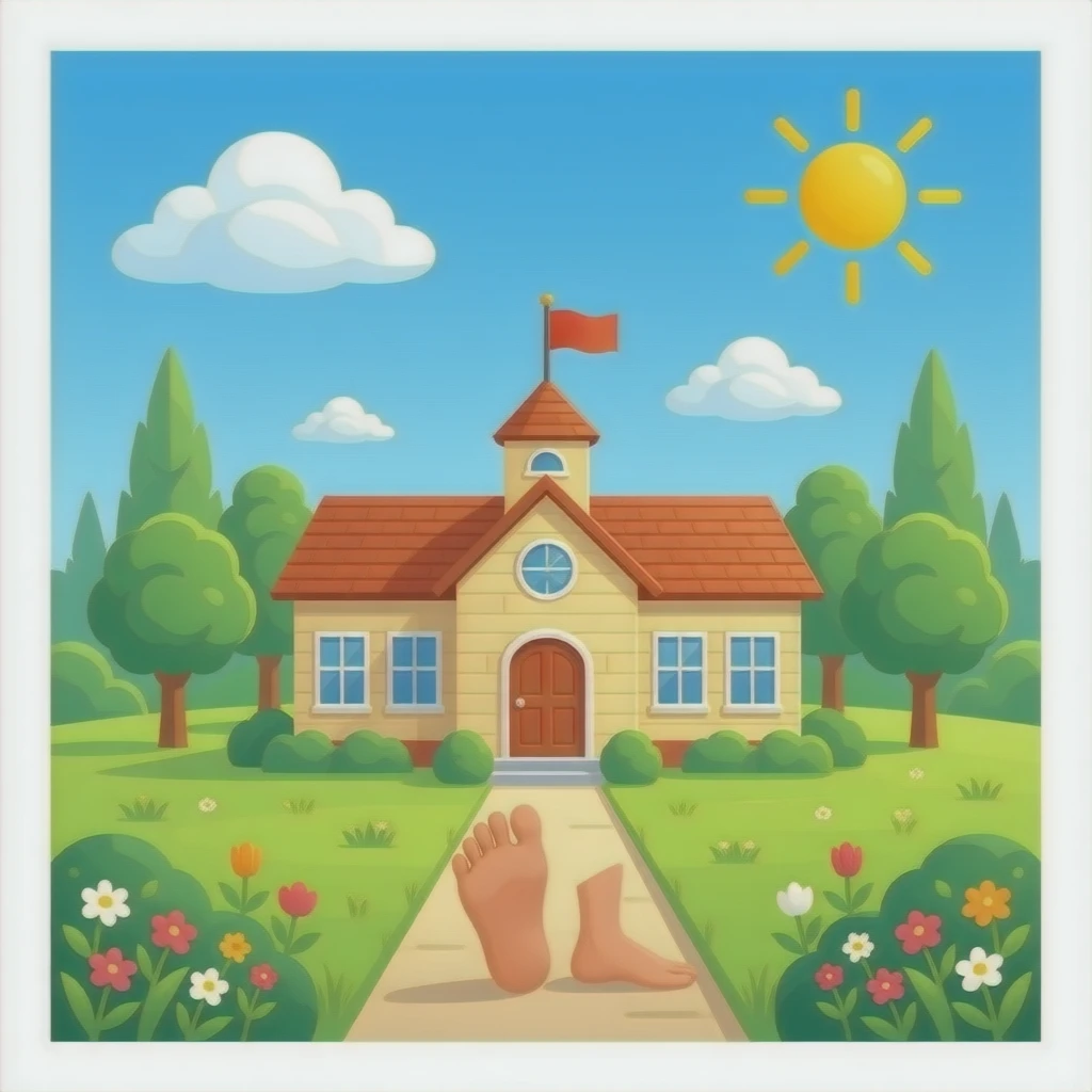 Escuela descalza emoji