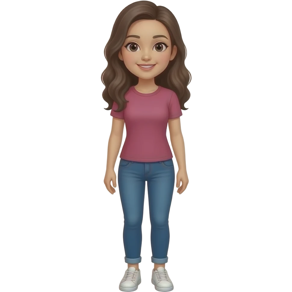 Asian woman full body emoji