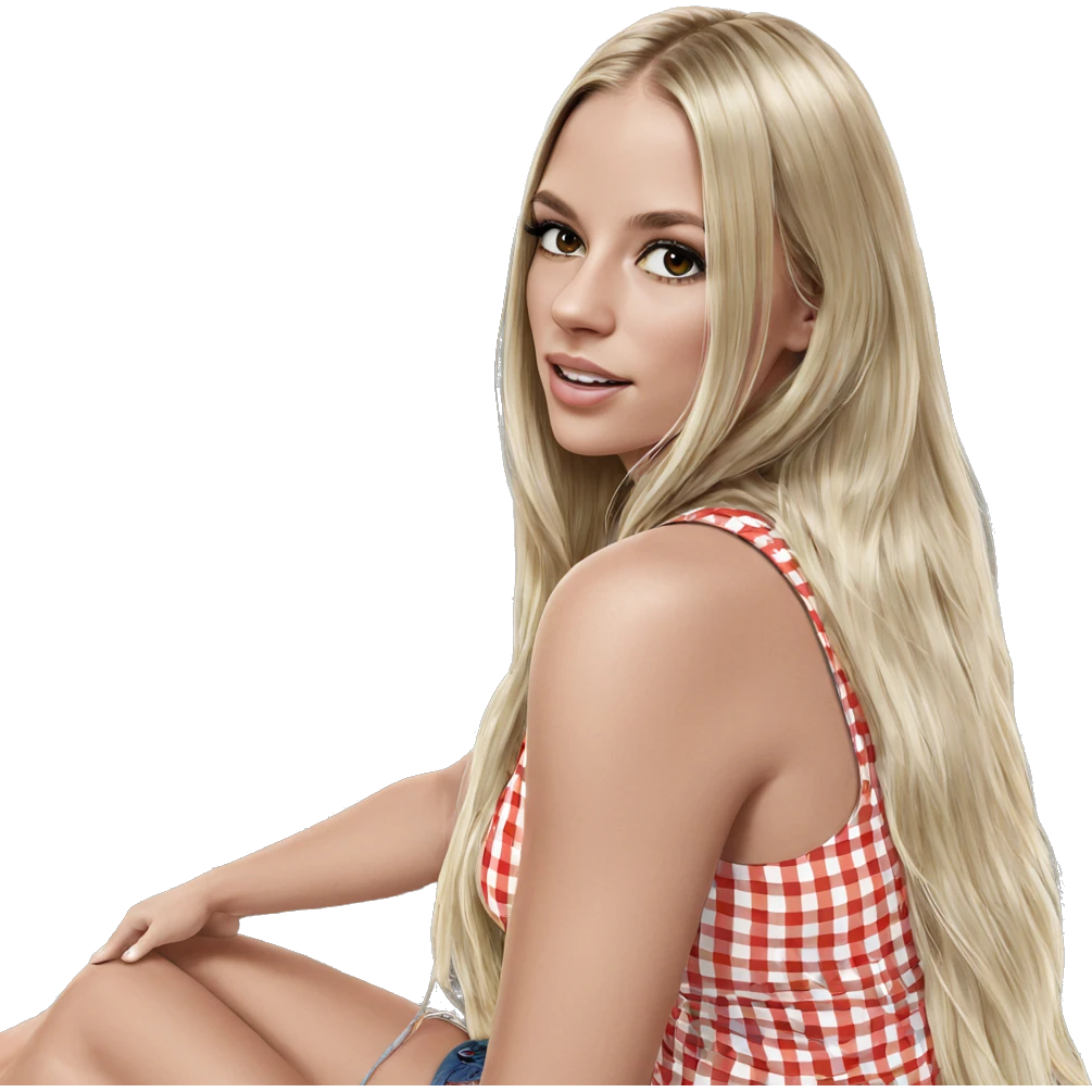 blonde girl outdoors looking up emoji