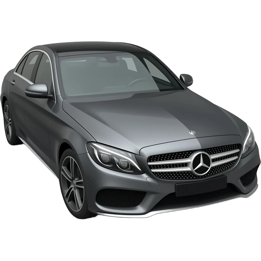 dark Graphite Grey Metallic mercedes c class w205 looking at it from an 30 degree angle emoji