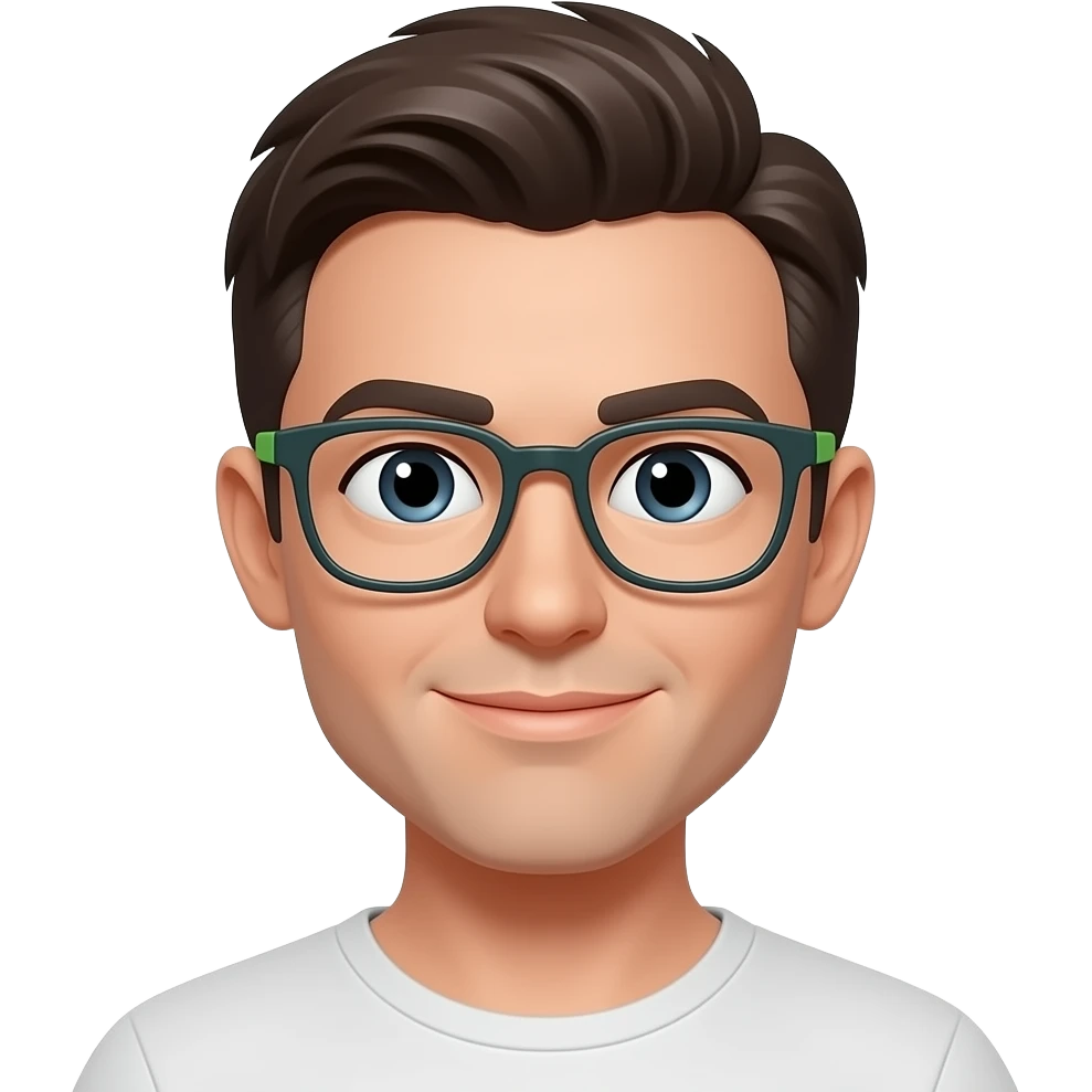 add thin rimmed glasses with green side arms emoji