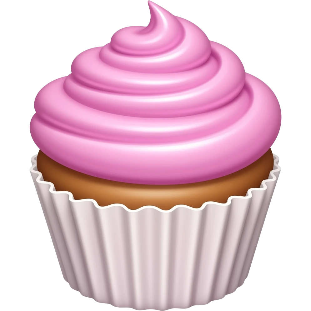 Cupcake with pink icing emoji