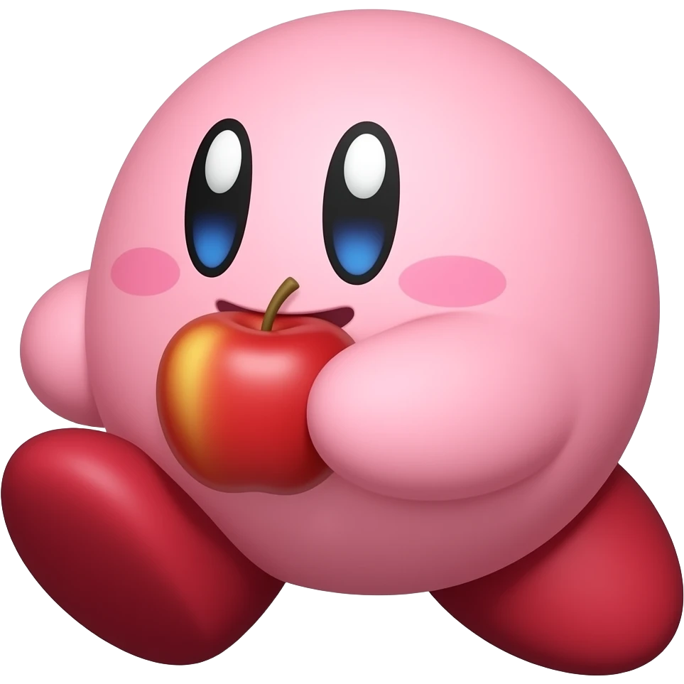 Kirby eating au emoji
