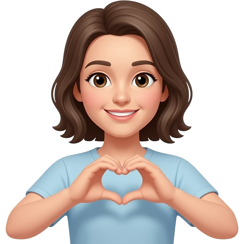 emoticon with hands create love emoji