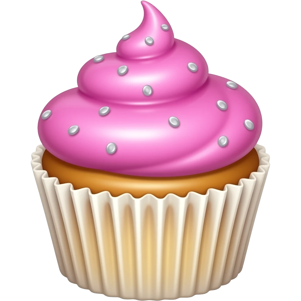 Cupcake with pink icing emoji