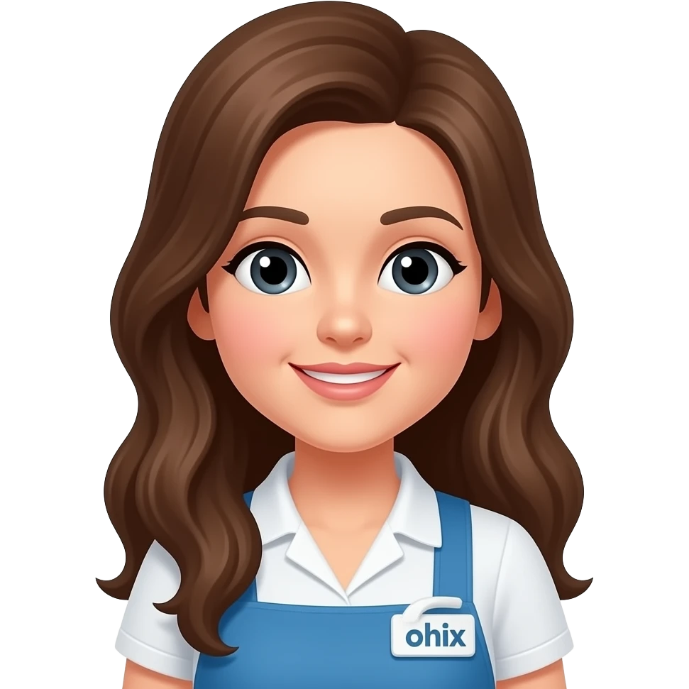 mit braunen langen haaren als putzfrau emoji