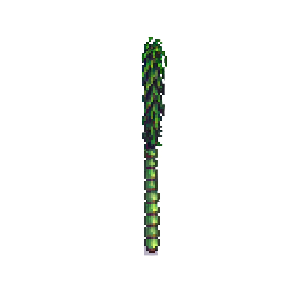 a single tall leek, pixel art style emoji