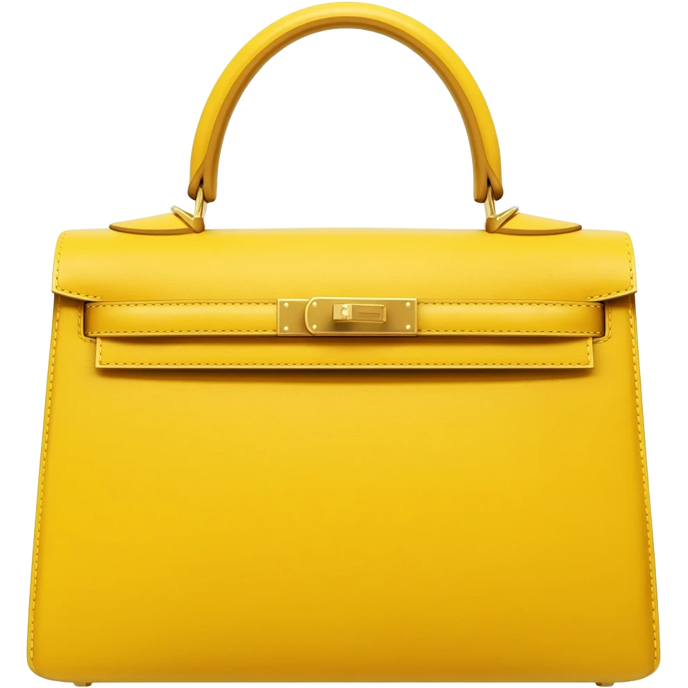 yellow matte kelly hermes bag emoji