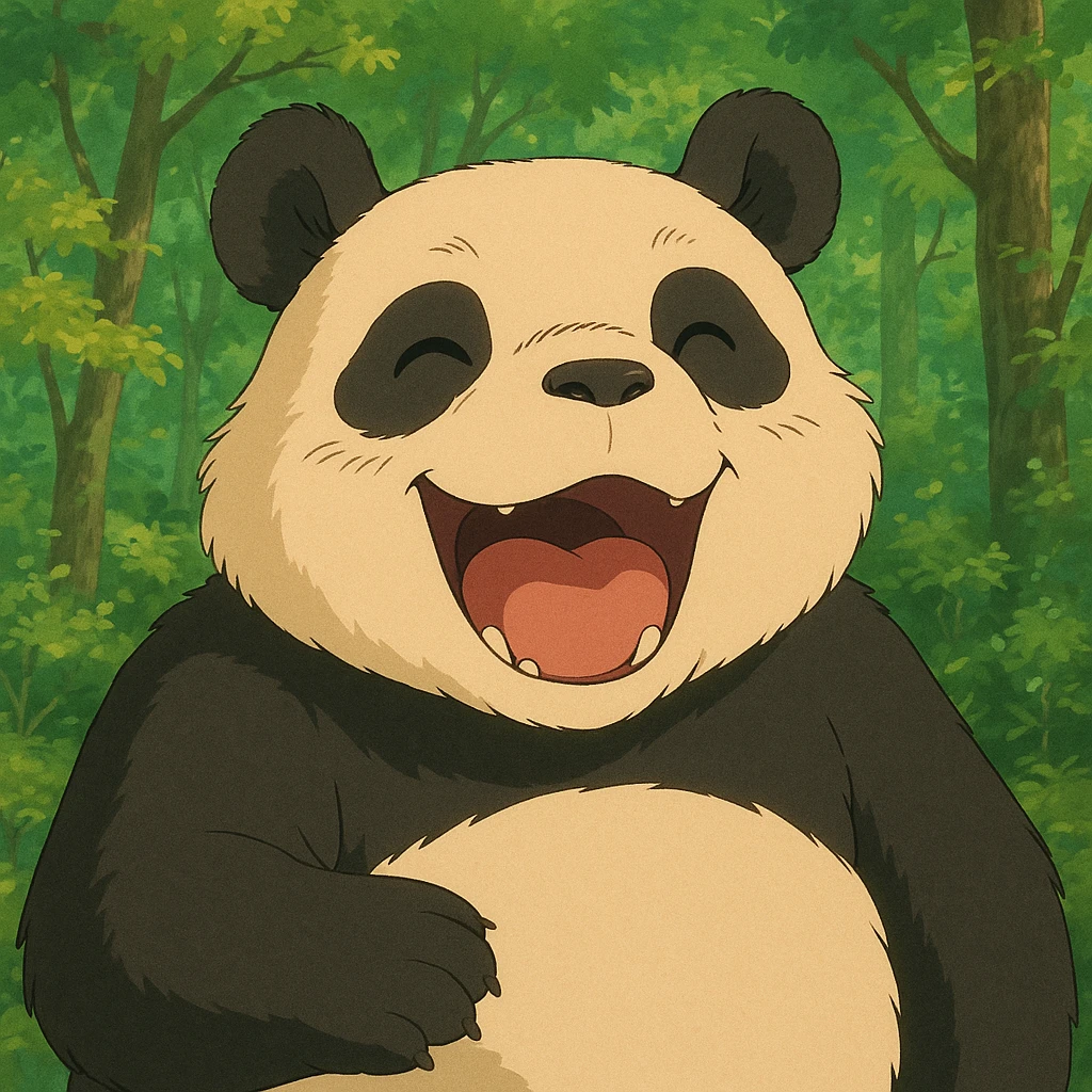 laughing panda emoji