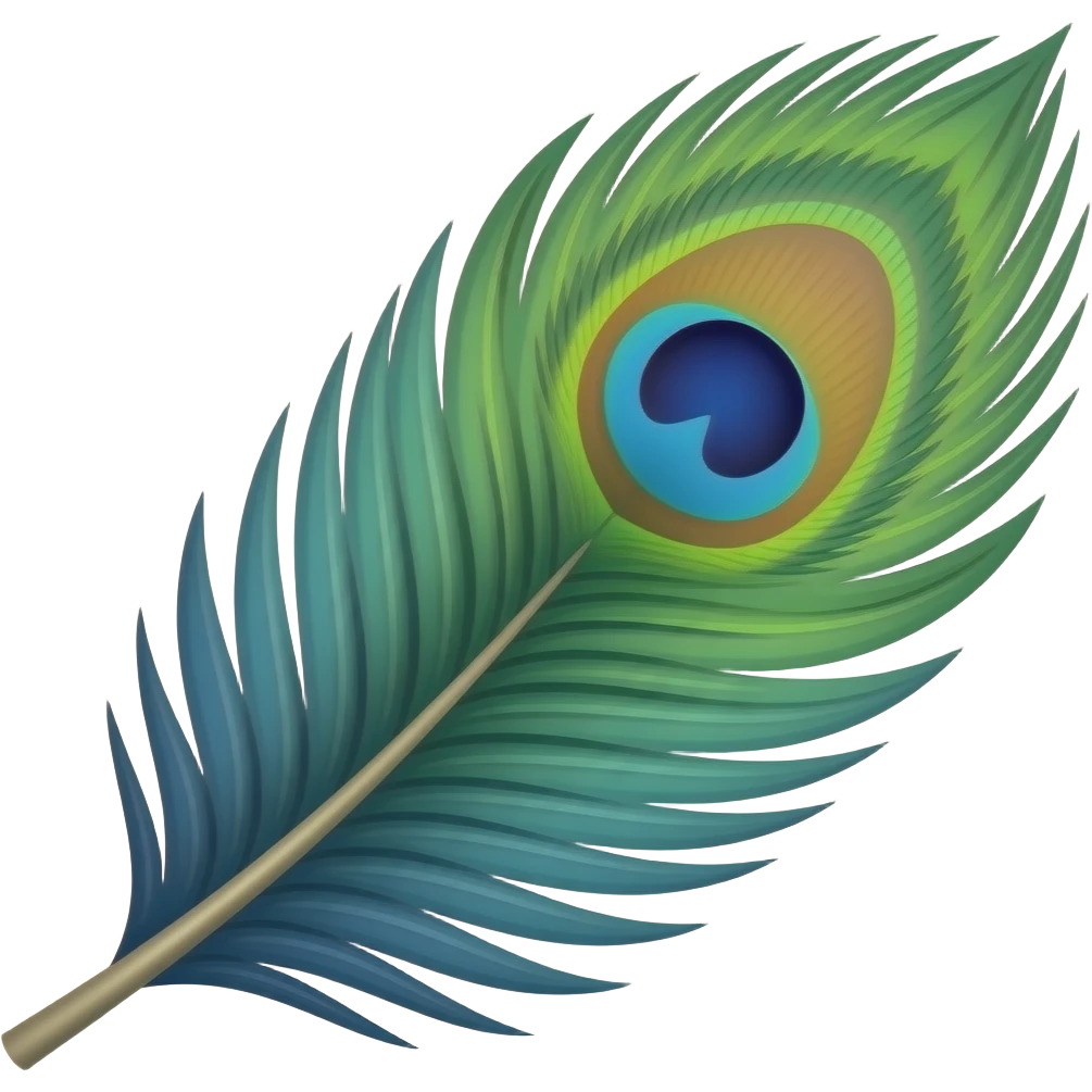 Feather of peacock emoji emoji