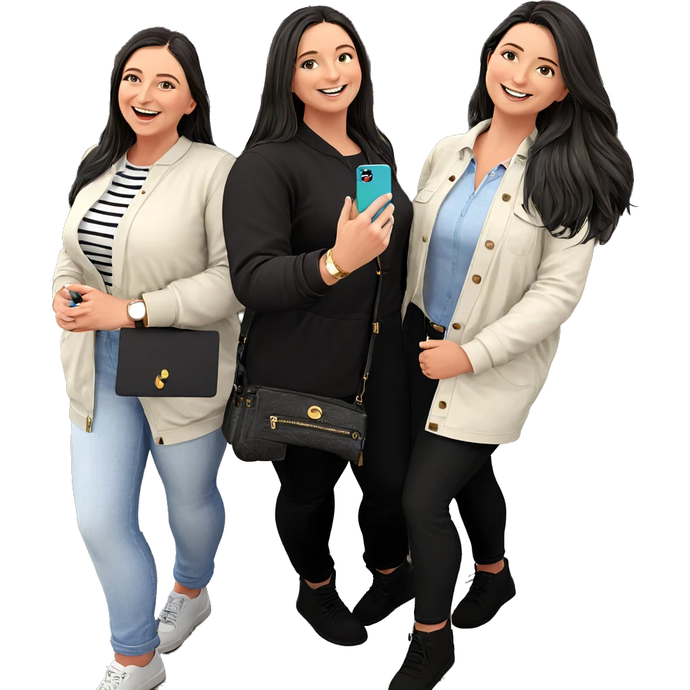 friends enjoying a sunny day emoji