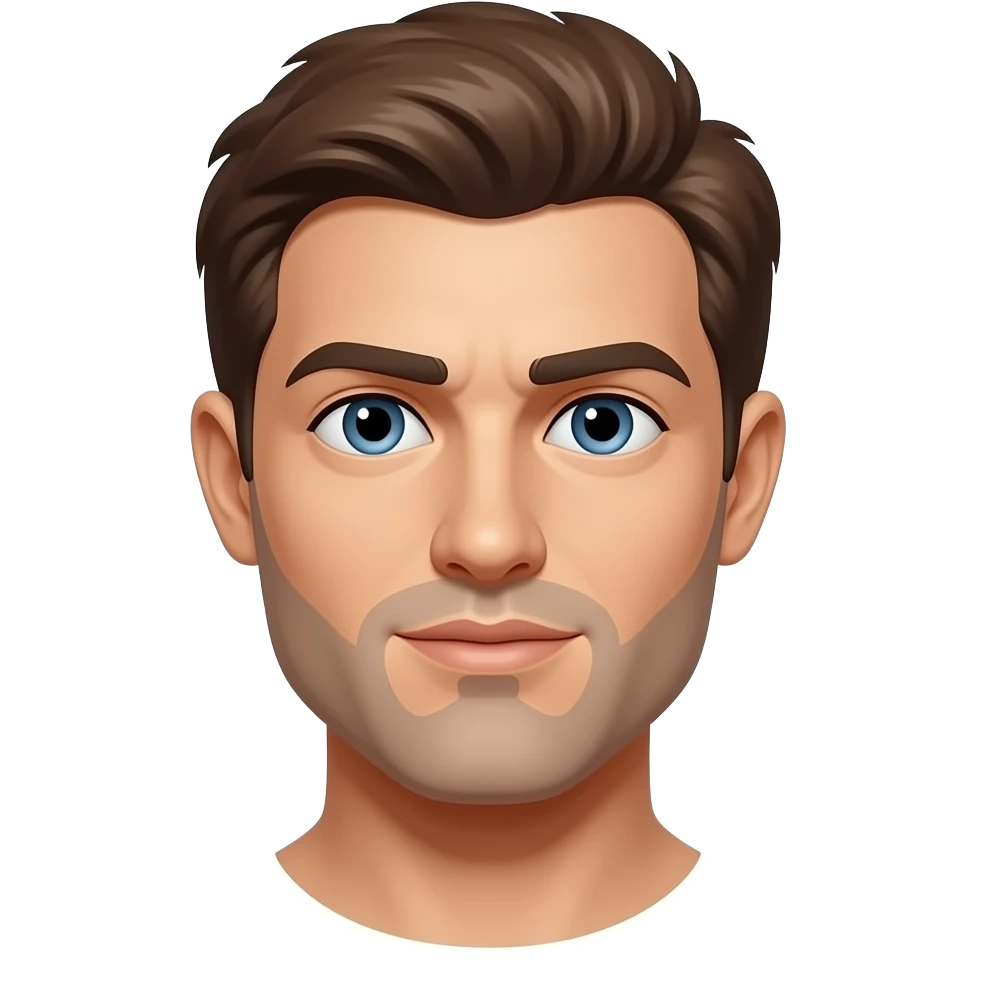 Young ancient Greek male face beardless emoji