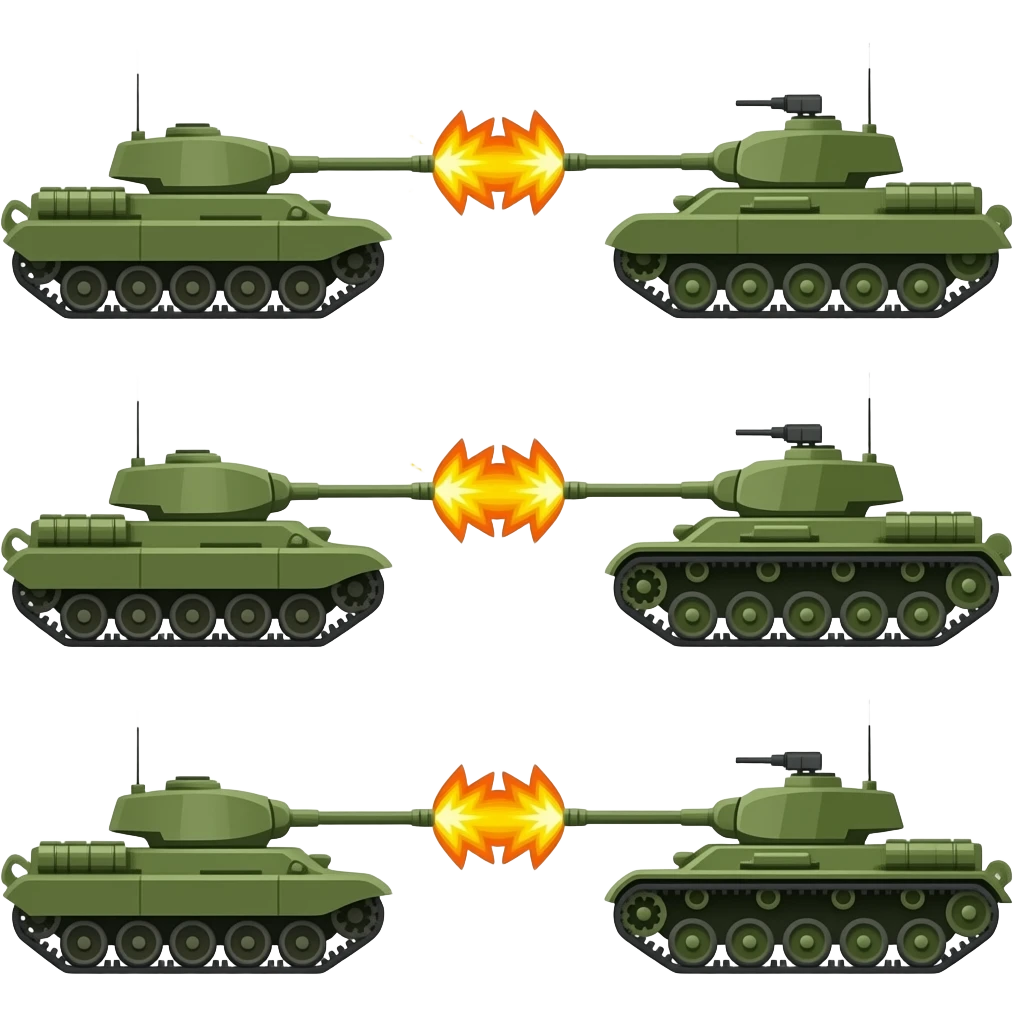 tanks firing at each other emoji