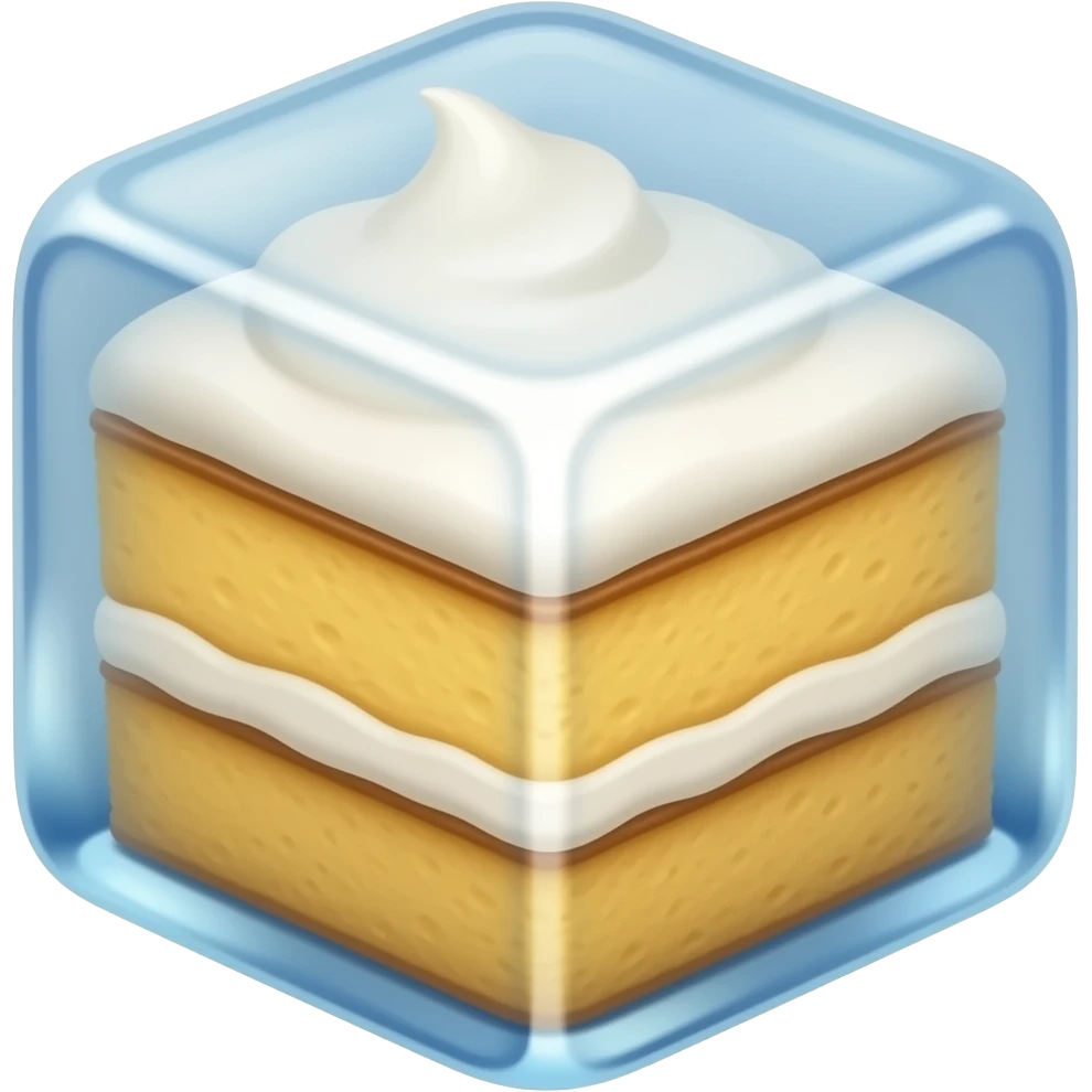 A ice made of cake emoji