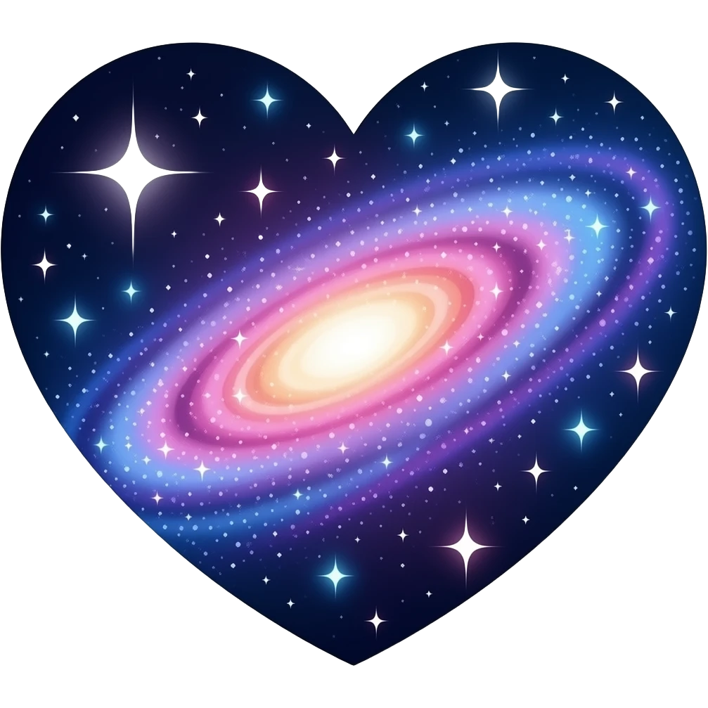 A galaxy heart emoji