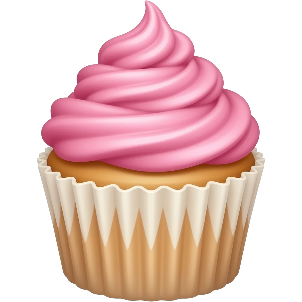 Cupcake with pink icing emoji
