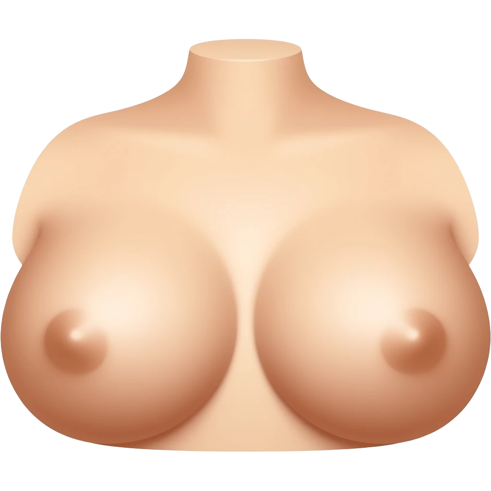 An emoji with only boobs emoji