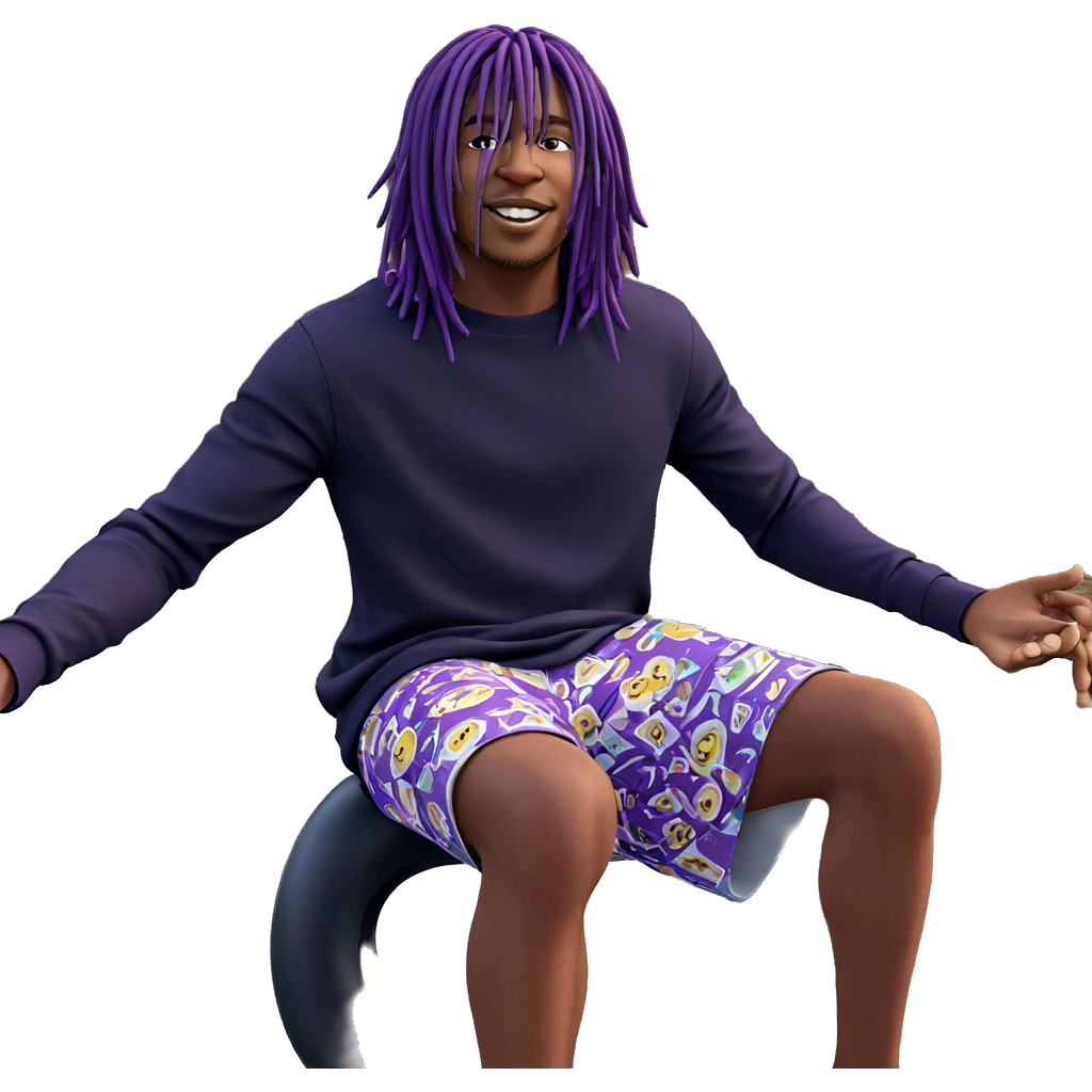 smiling boy in purple outdoors emoji