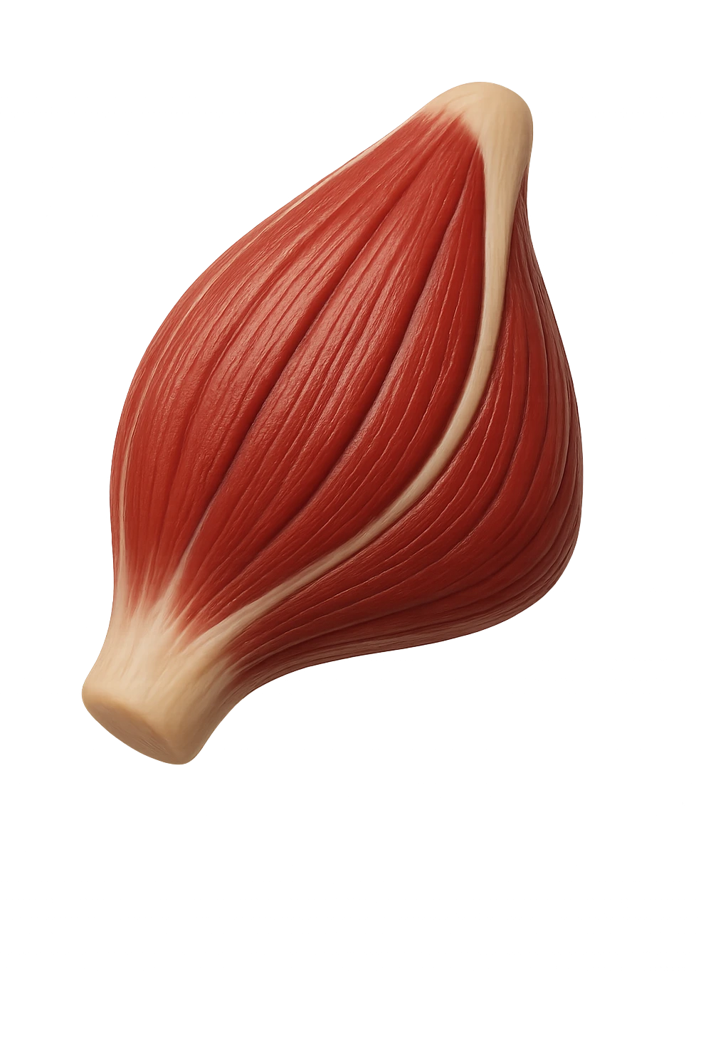 EMOJI STILE IPHONE 3D DI una porzione di tessuto muscolare umano anatomico realistico, FALLO MOLTO REALISTICO IN 3D emoji