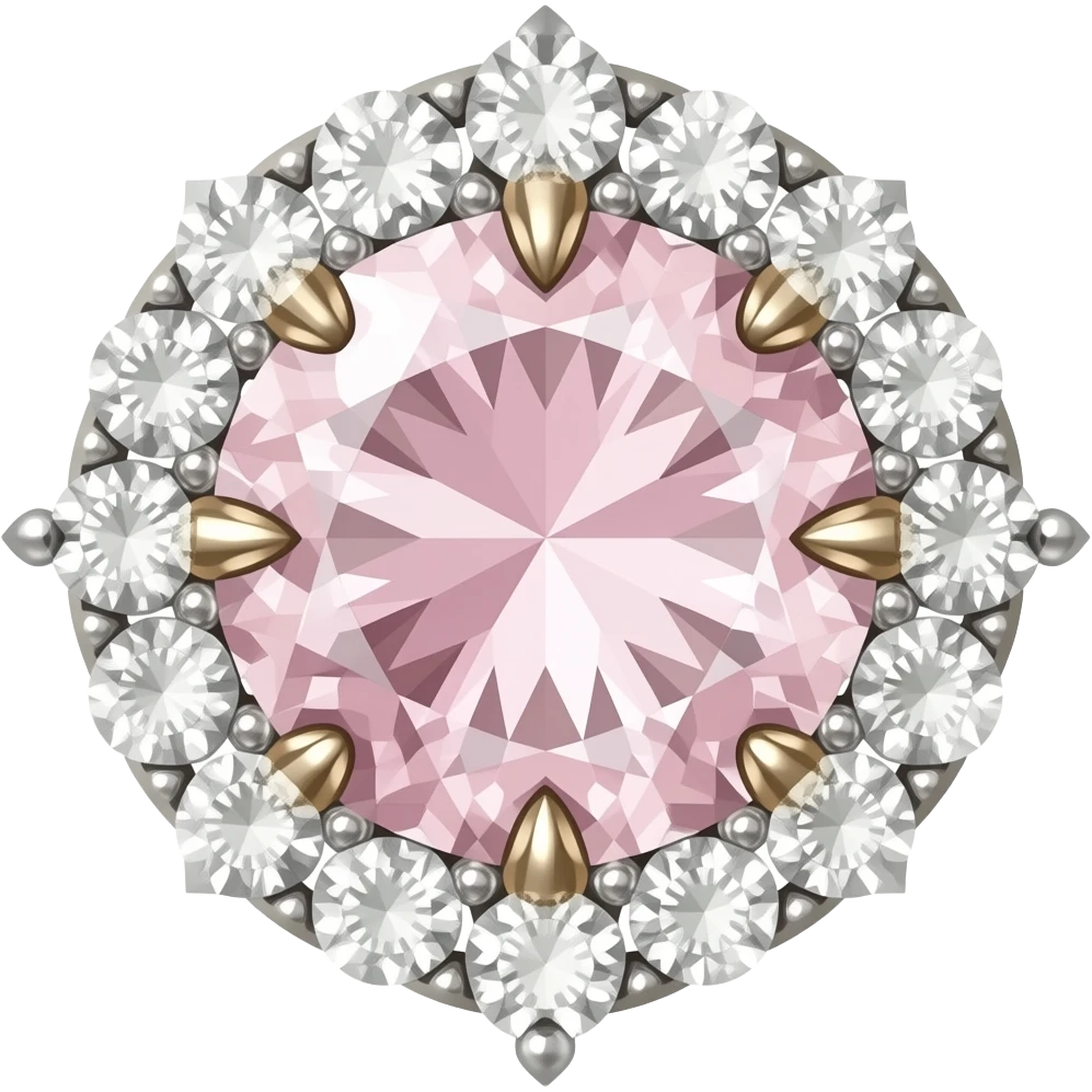 Create pink diamond jewelry emoji