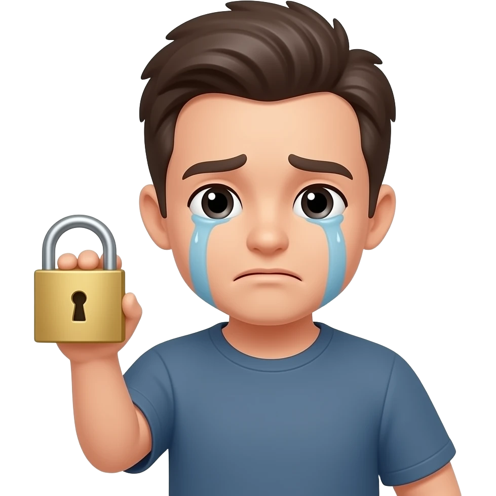 Chorando e candado emoji
