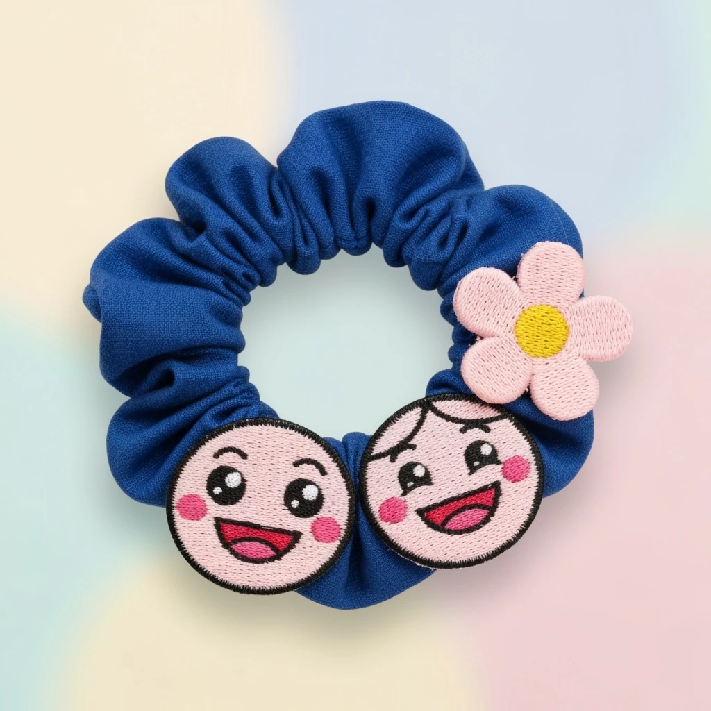 kpop friendship scrunchie, cute, expressive, minimal emoji