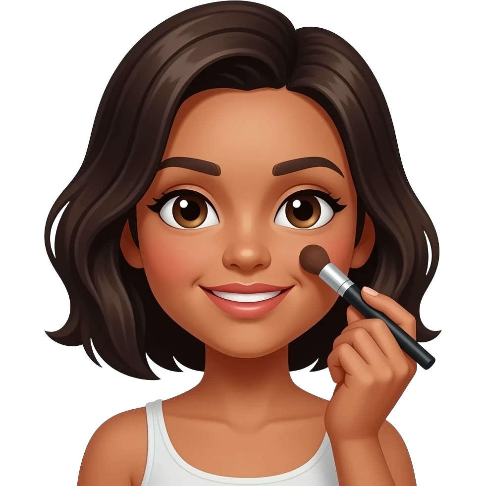 Tyla doing her makeup emoji