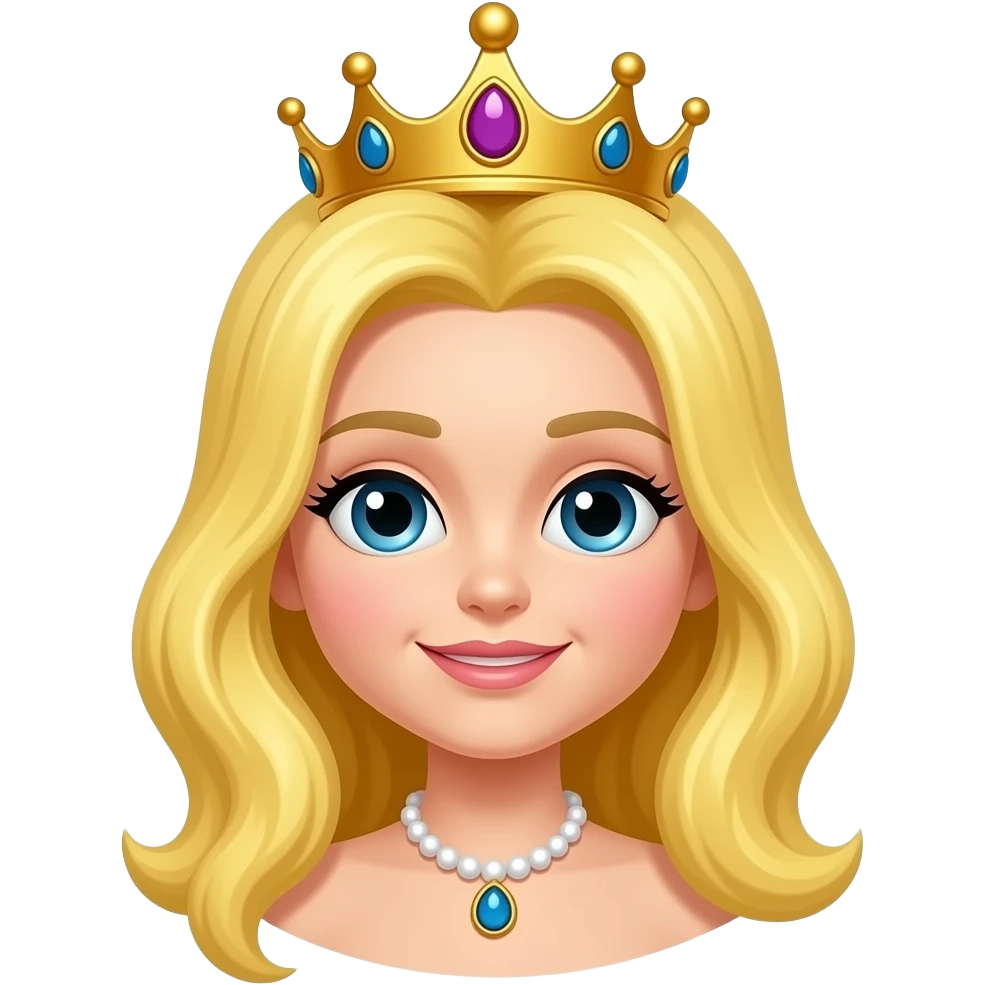 queen with yellow hair emoji