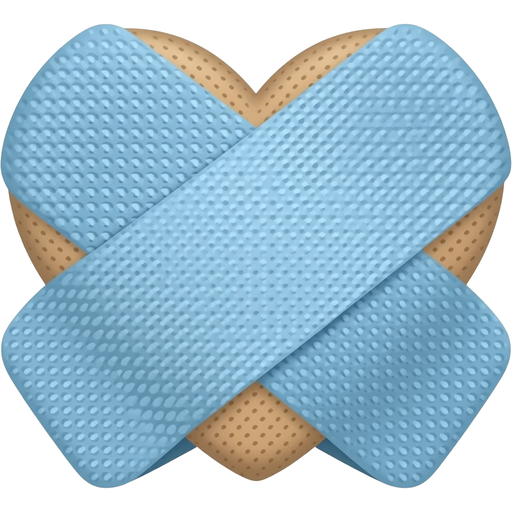 Blue heart wrap bandage emoji