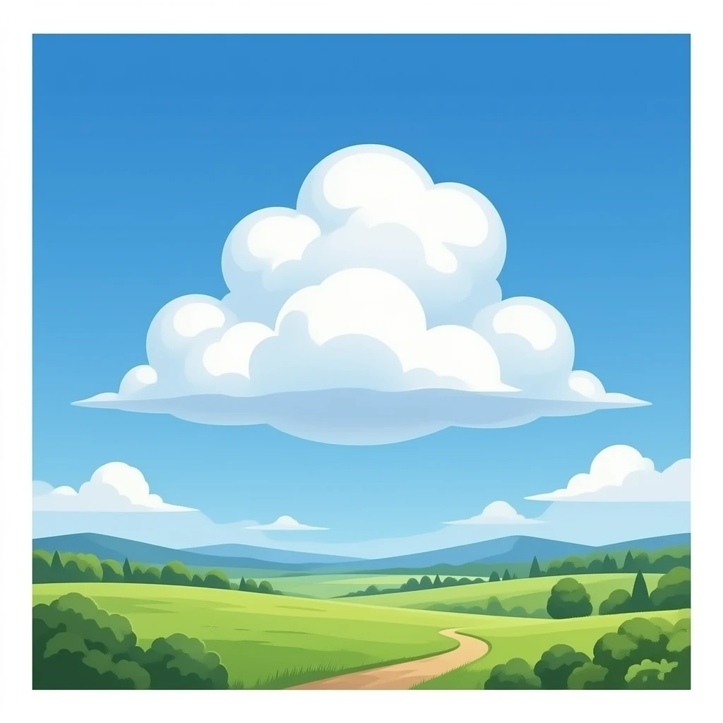 big long fluffy cloud emoji