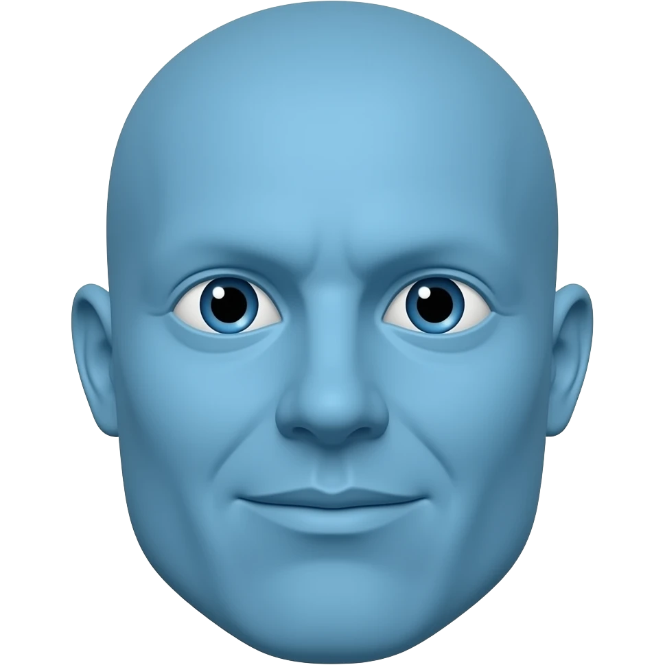 visage bleu emoji