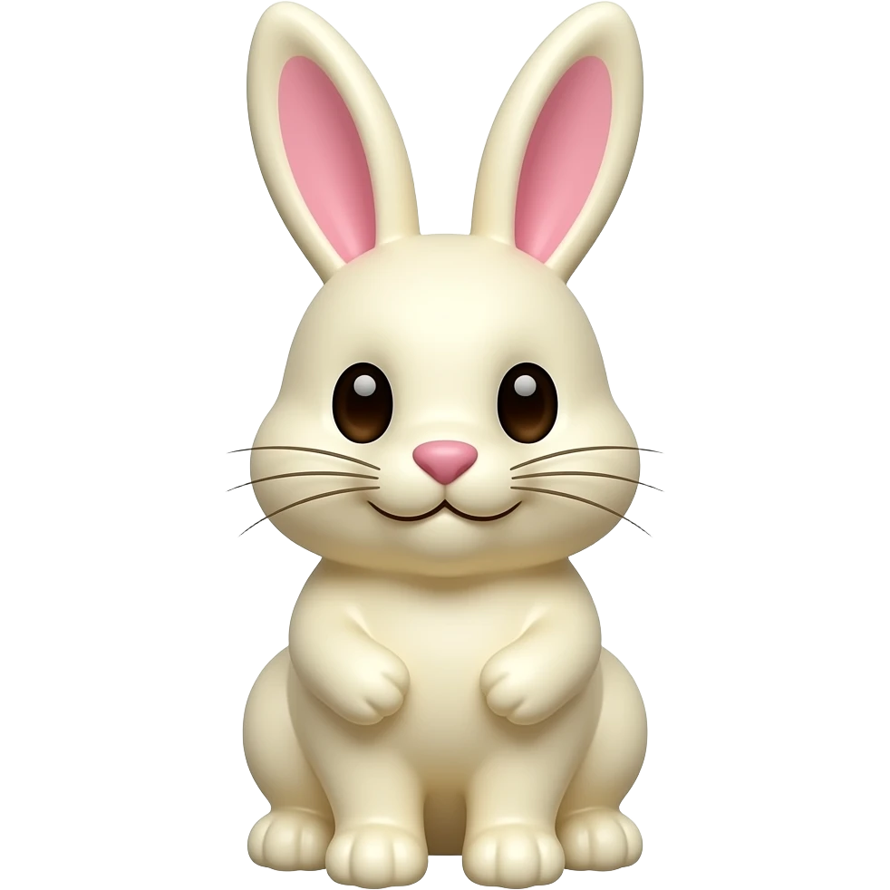 turn into withe chocolate easter cute little face full body emoji