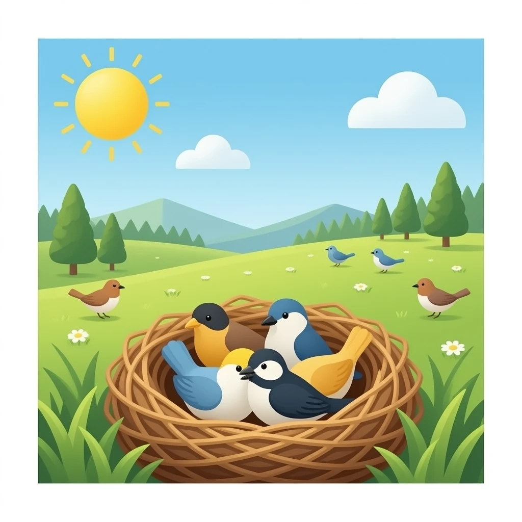 un nido de aves emoji
