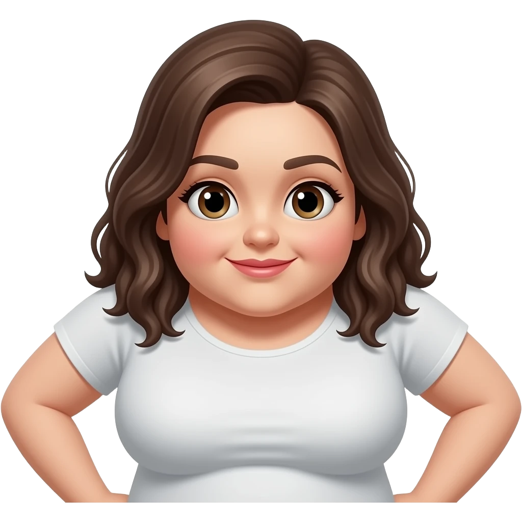 Woman with a big ass emoji