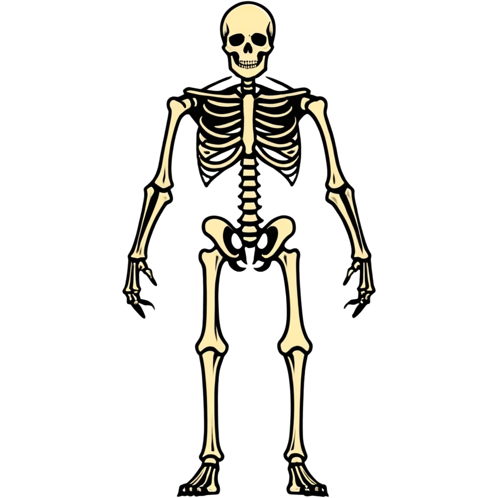 Eren Jeager's Founder Titan form, skeletal giant with exposed spine and ribs emoji