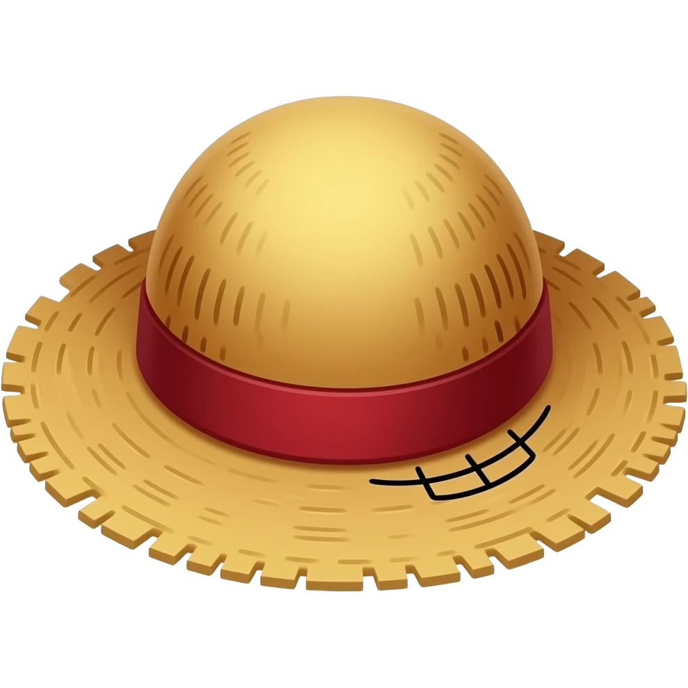 Wide Luffy straw hat mar more wide emoji