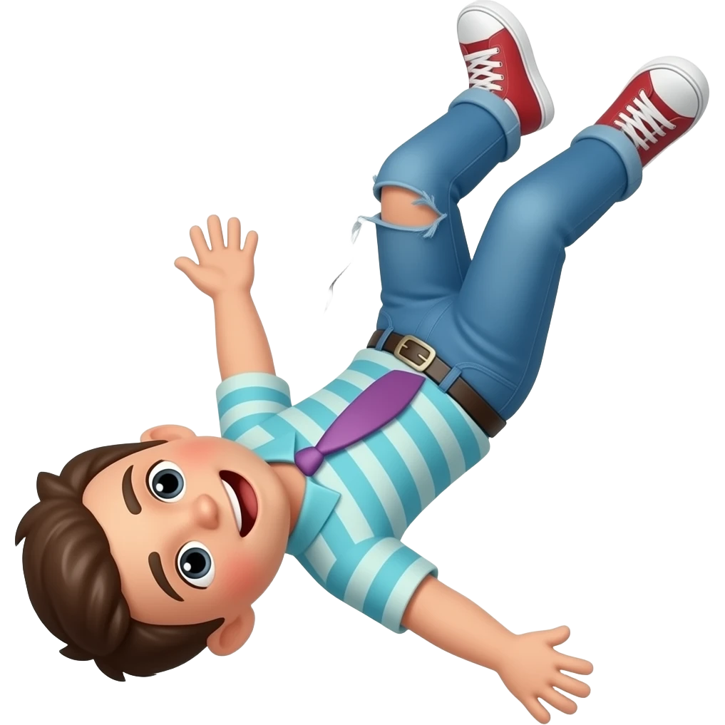 Person falling backwards emoji