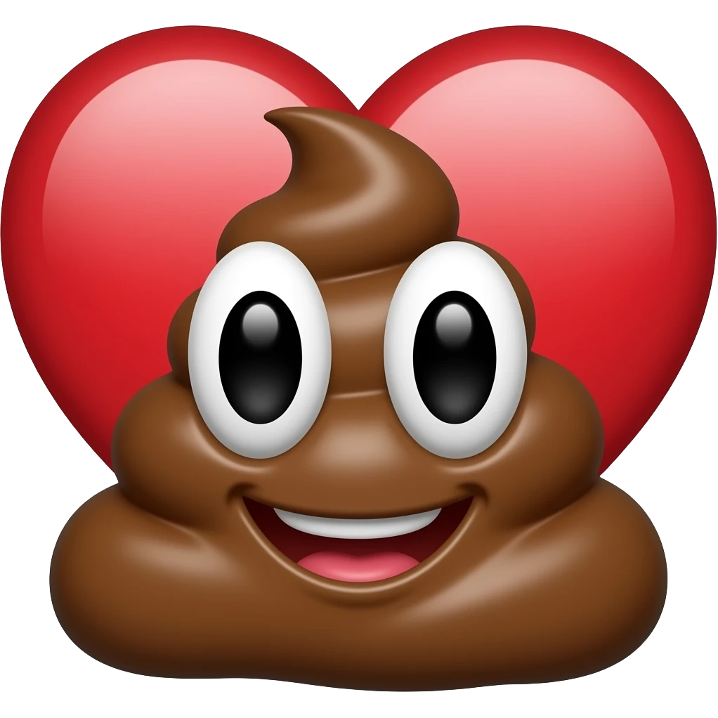 Poop heart emoji