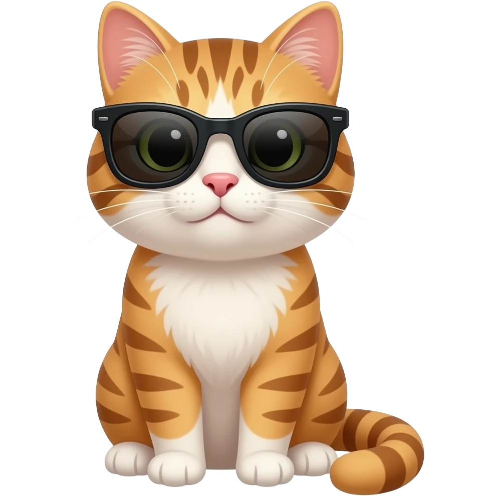 Cat wearing sunglasses emoji
