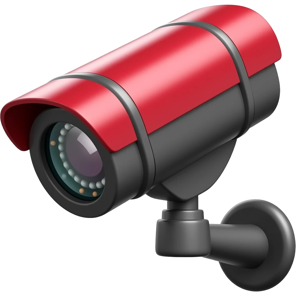 CCTV red and black emoji