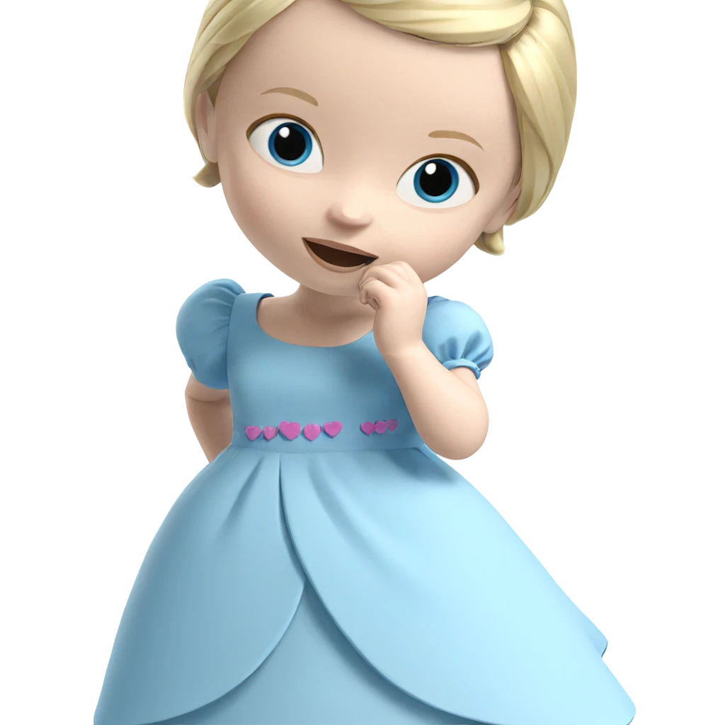 blonde girl in blue dress emoji